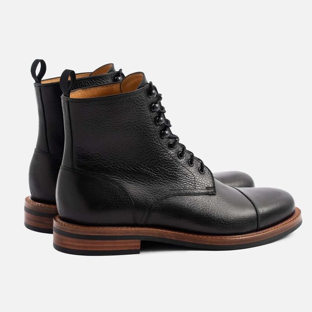 NORMANDY/F, Biscuit Nylon and Leather Boots