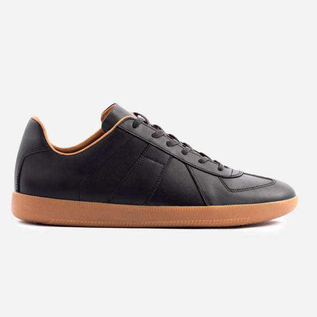 Leather low trainers