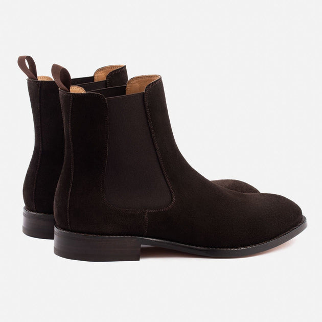 Beckett Simonon Bolton Chelsea Boots Suede Men s Brown Size 10 Men s Boot