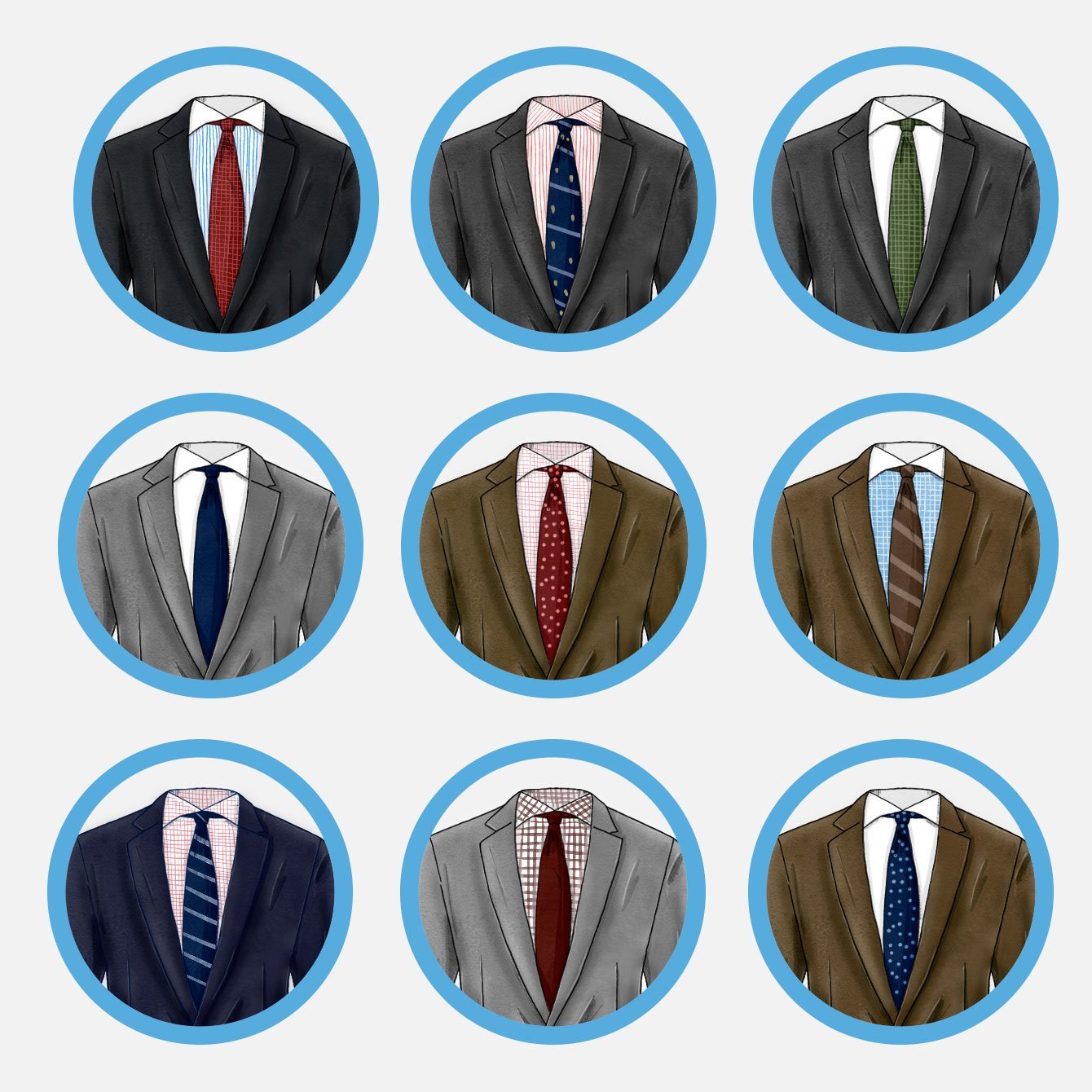 How to match suits shirts and ties