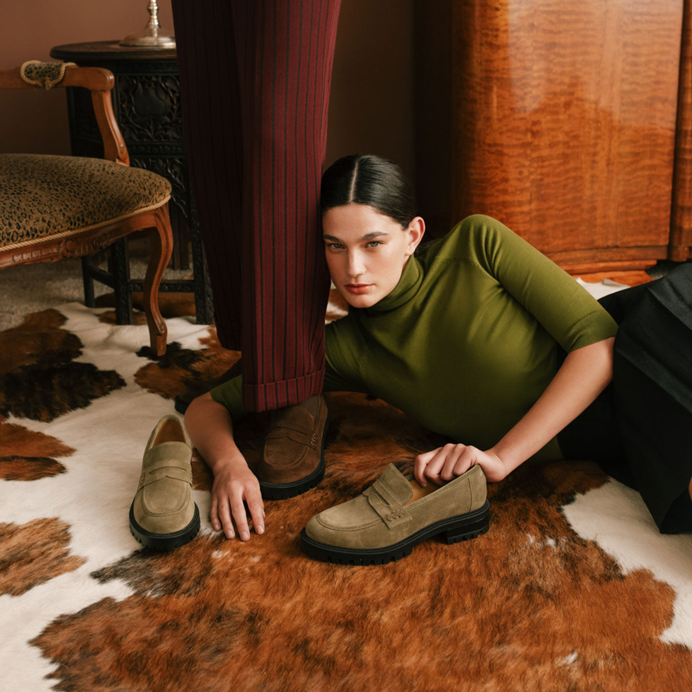 Georgia Loafers - Suede - Women's