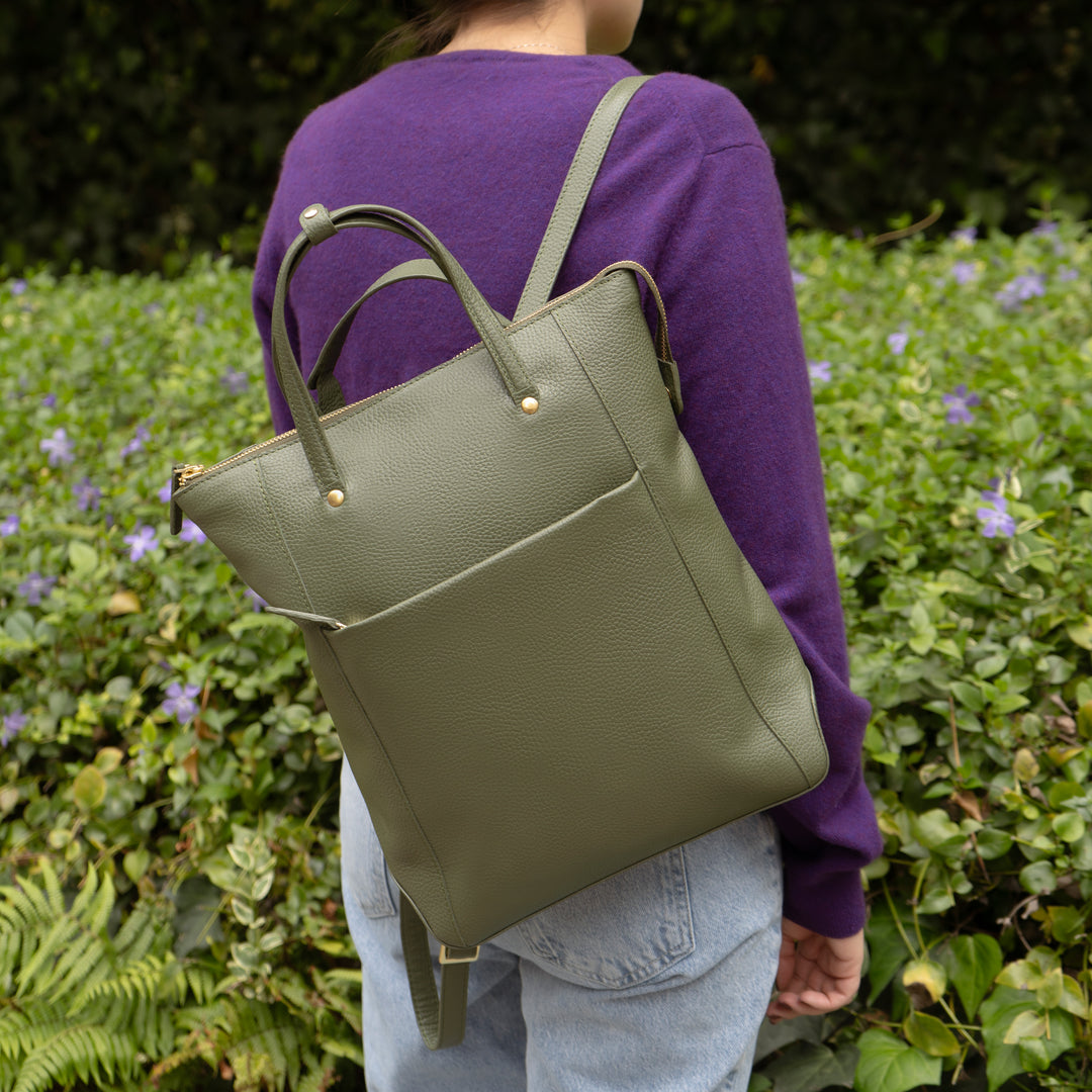 Inez Multi Use Backpack - Women’s Pebbled Leather