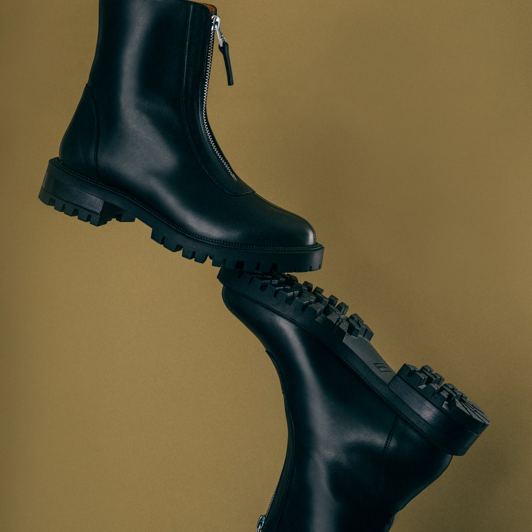 Jenna Zip Up Boots - Women's Full-Grain Leather