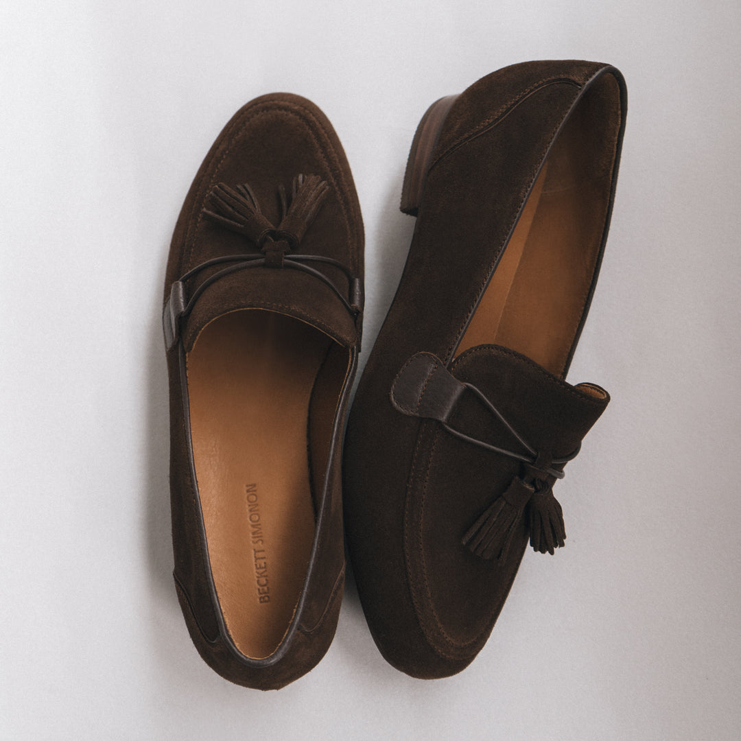 Beckett Simonon Brown Suede Tassel Loafers Lewis Tassel Loafer - Men main image 4
