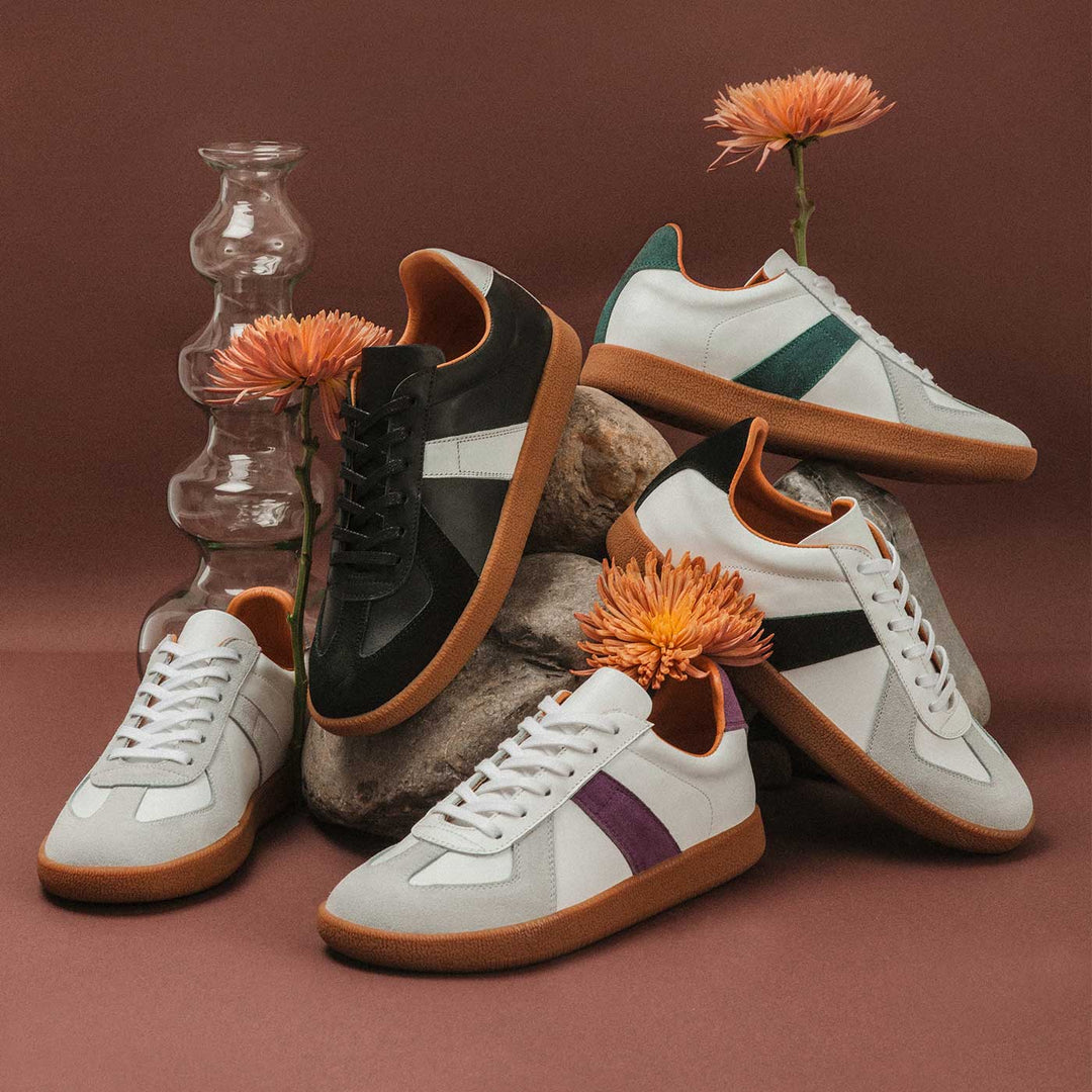 Morgen Trainers Leather/Suede Gum Sole Women's - Main Image