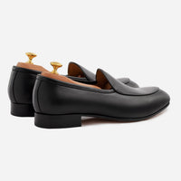 Vincent Belgian Loafers - Pebbled Leather - Men's