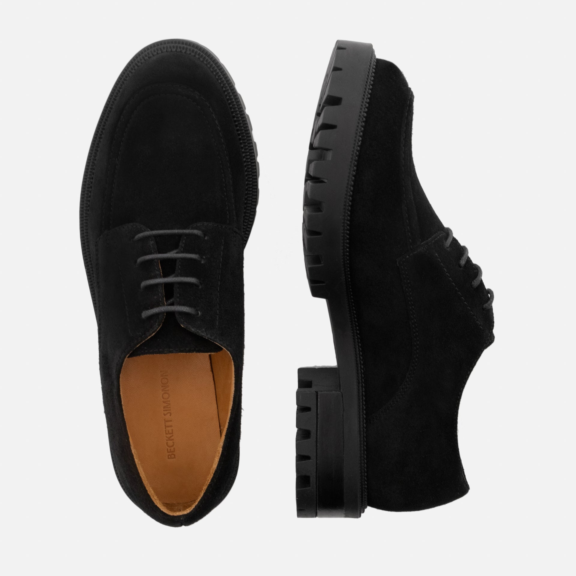 Beckett Simonon Blue Suede Derby Shoes | Lug Sole | Size 12 | Good Condition Russell & Bromley London Blue Suede Oxford Shoe, UK Size: 9  main image 4