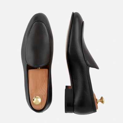 Vincent Belgian Loafers - Pebbled Leather - Men display picture 2