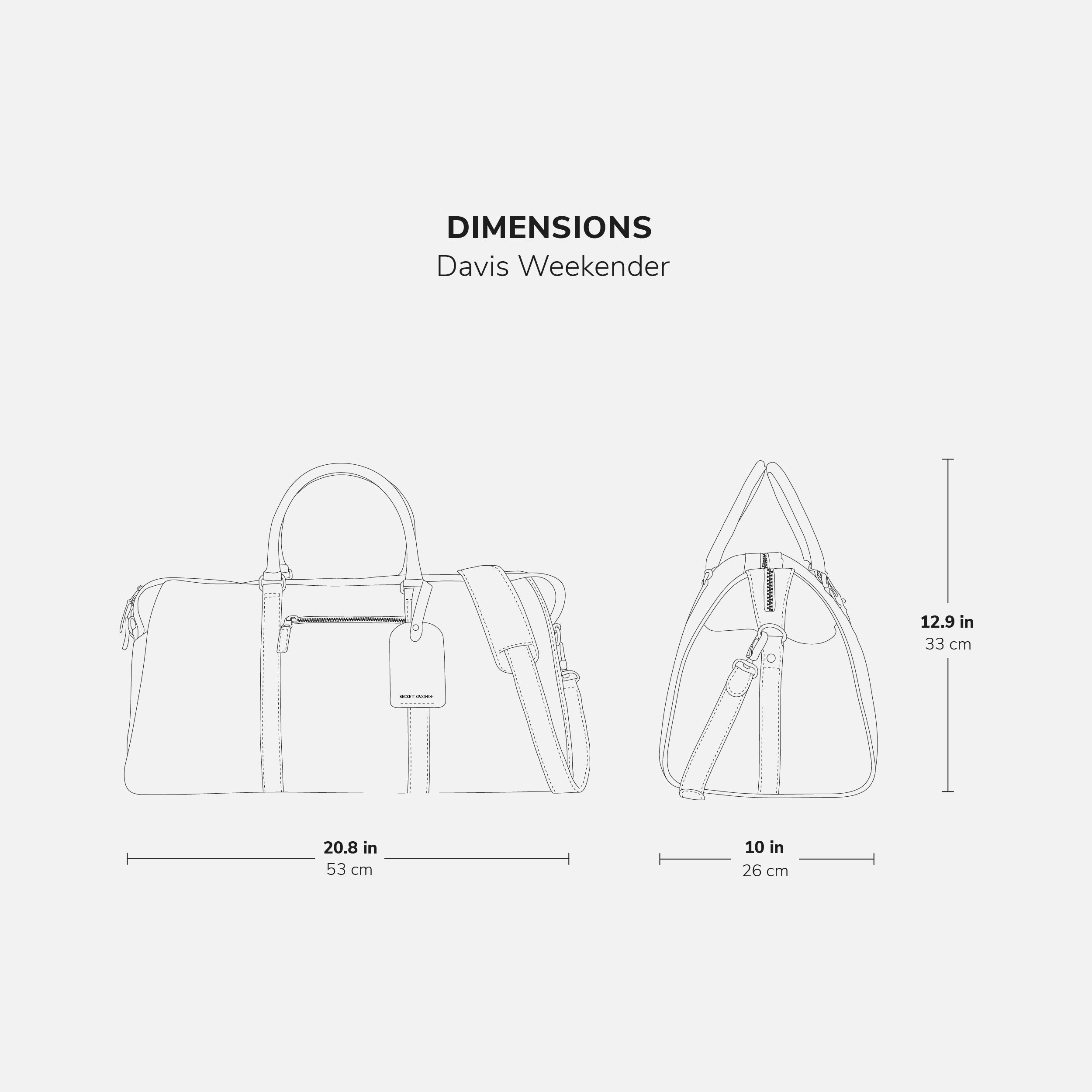 Davis Weekender Bag - Pebbled - Men's