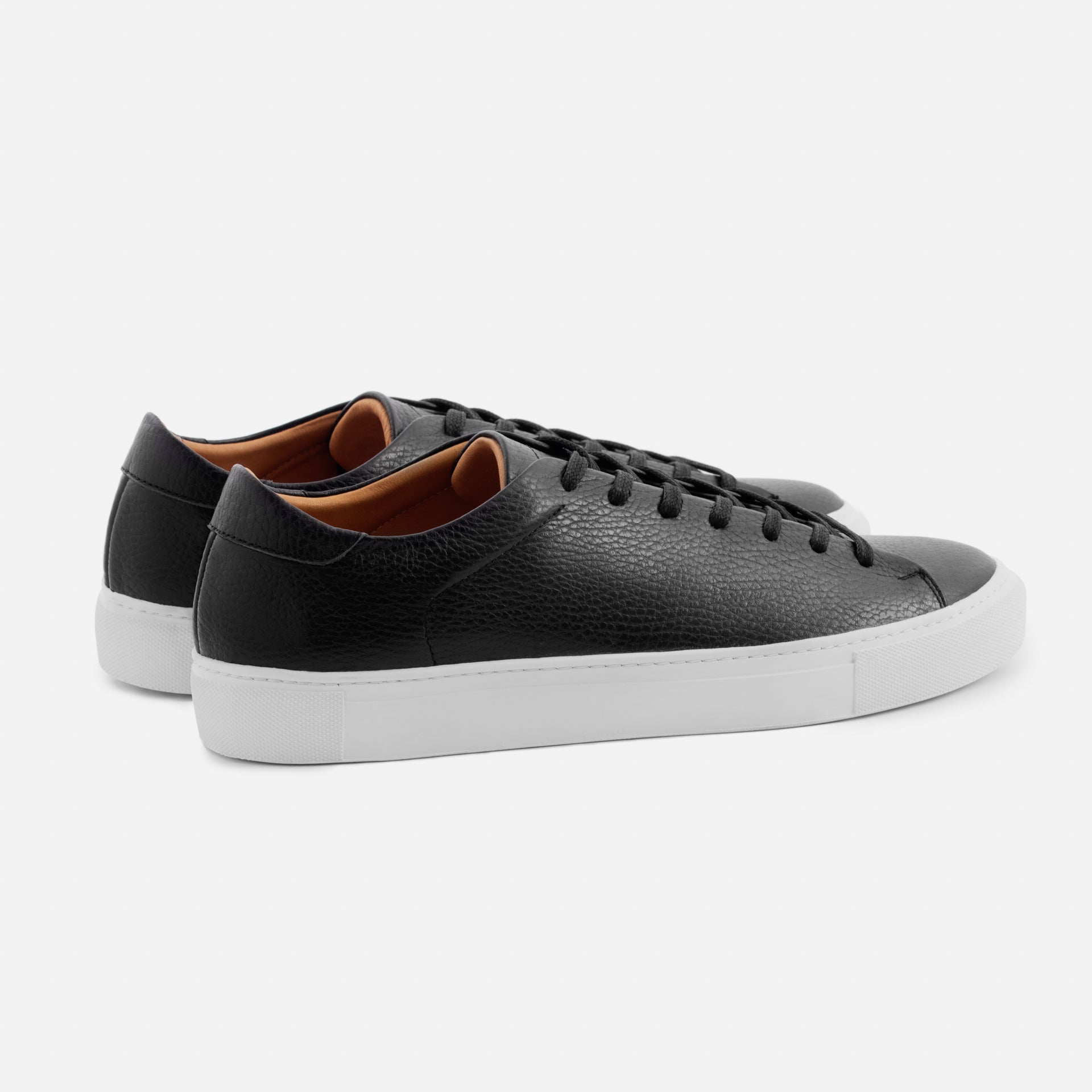 men’s shoes- barely used- size 9.5-leather The Peklin Patent Black Leather Men Sneaker – Vinci Leather  main image 4