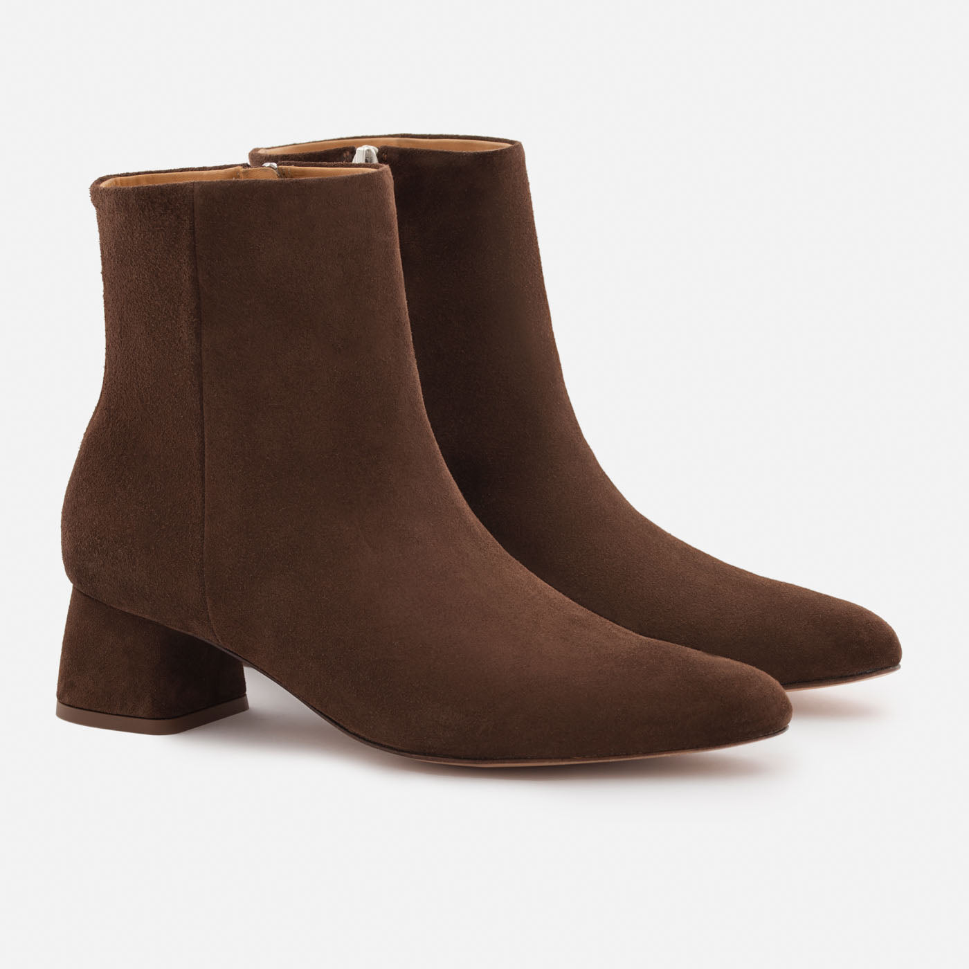 Suede Booties DUSTY Chocolate Brown Suede Women main image 3