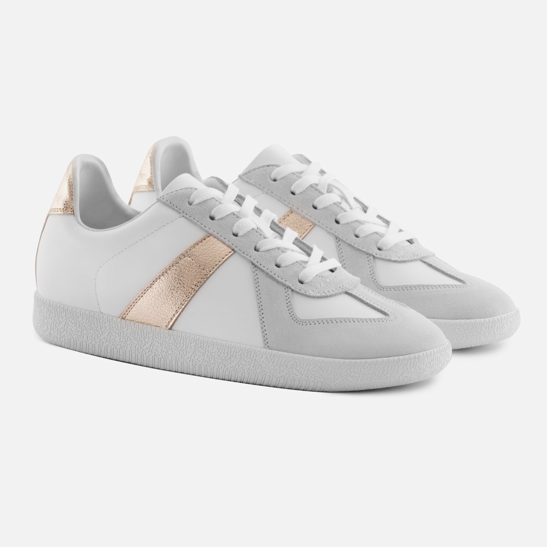 Morgen Trainers - Metallic Leather & Suede