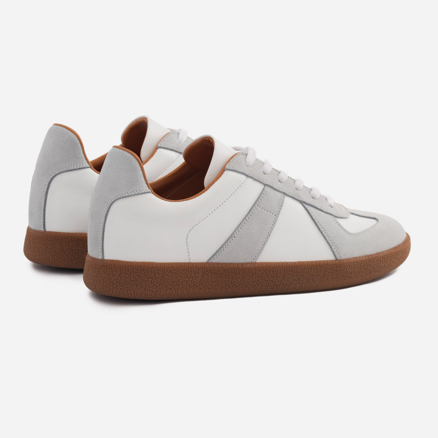 Morgen Trainers Leather Suede Gum Sole Women s