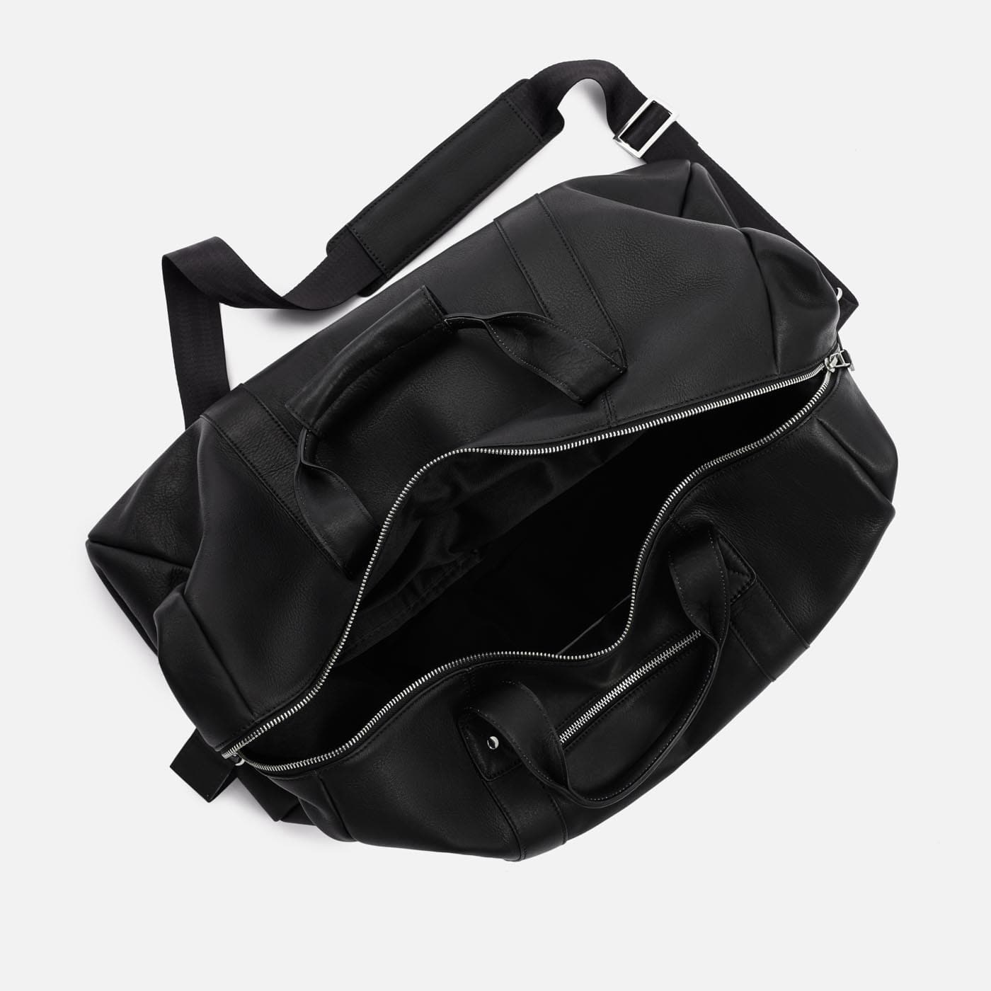 Black leather weekend deals bag mens