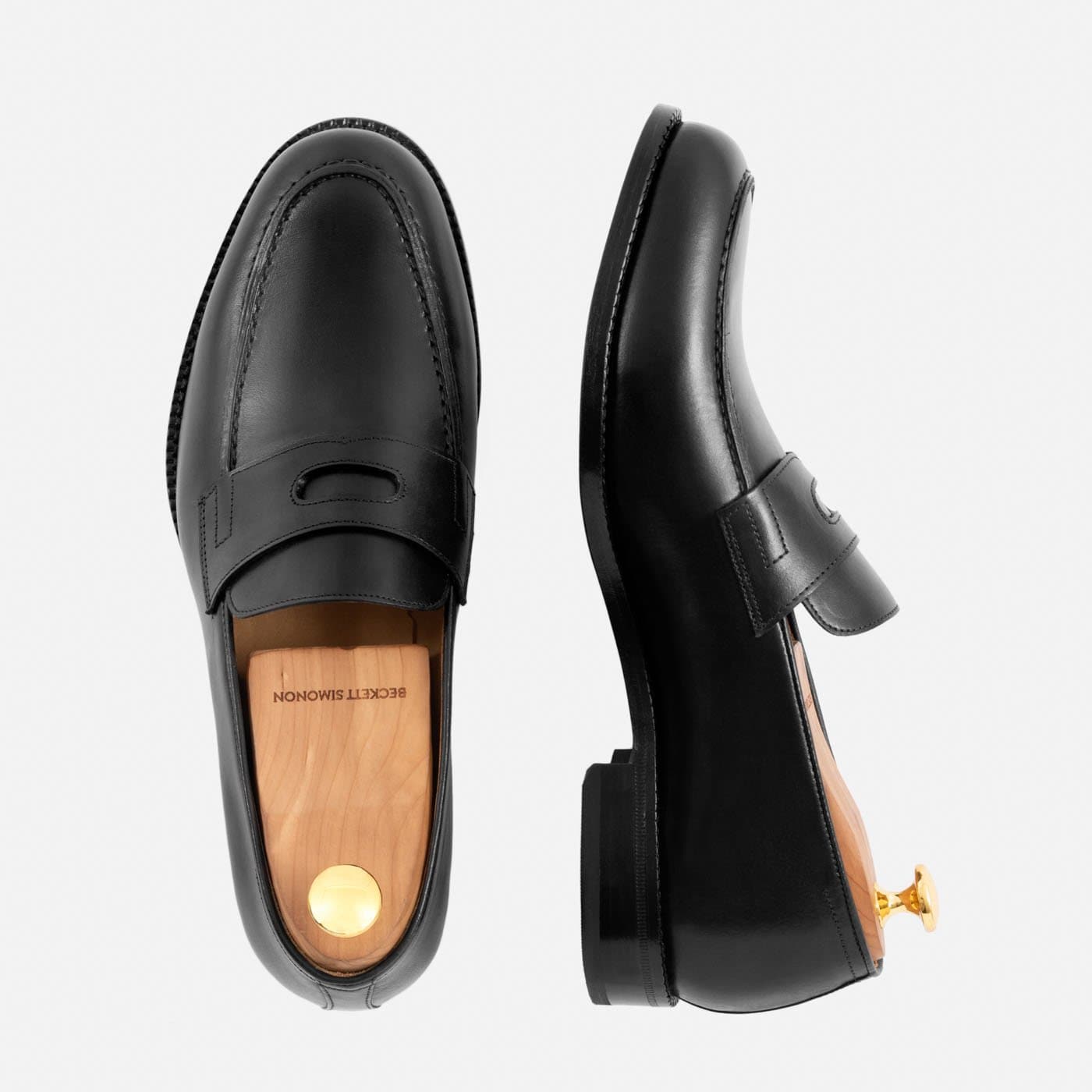 Men's 11 black dress cap dress shoes by 2024 Beckett Simonon unworn