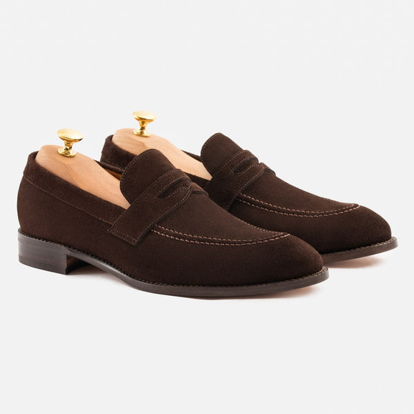 Tobacco Suede Leather Xim Horsebit Loafers
