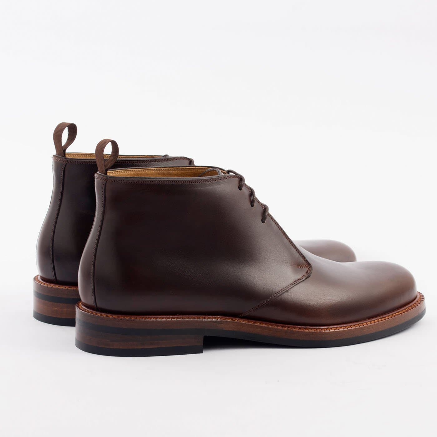Leather chukka sneaker store