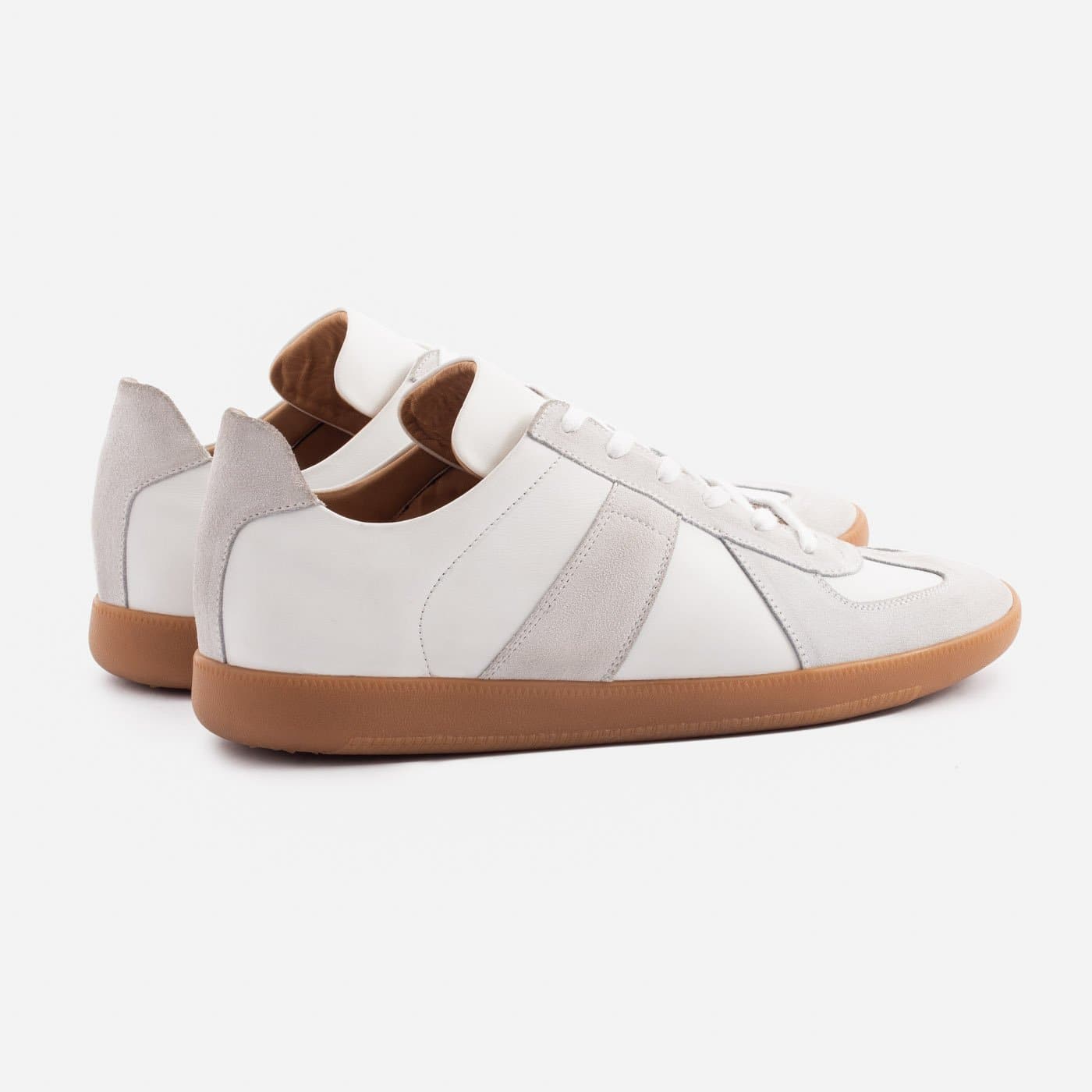 White shop gum trainers