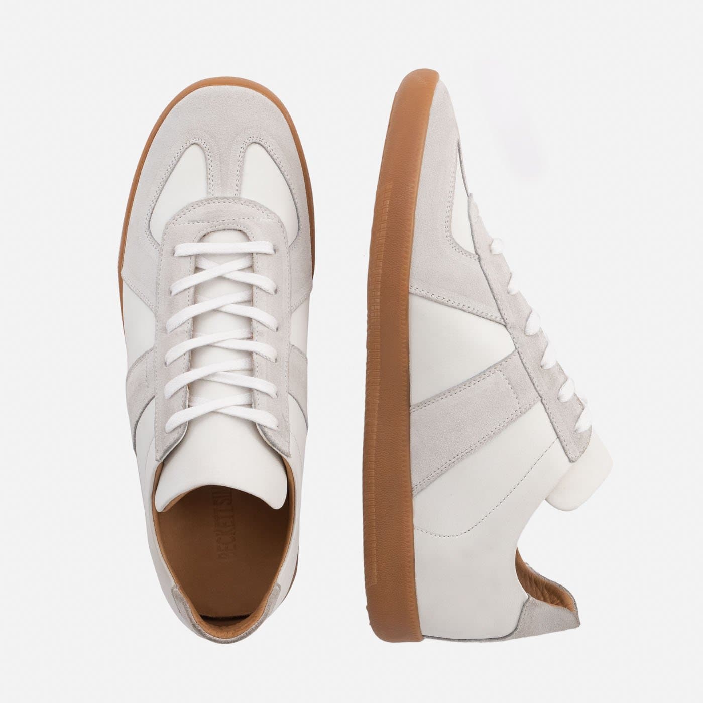 Morgen Trainers Leather Suede Gum Sole Men s